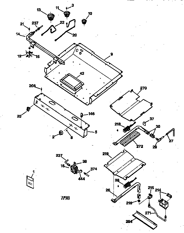 Kenmore 36272471890 burner parts diagram