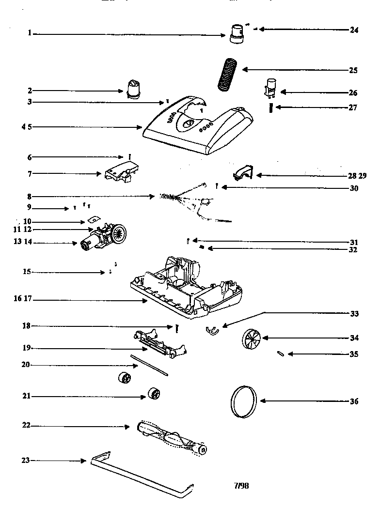 Eureka 5188AT base assembly diagram