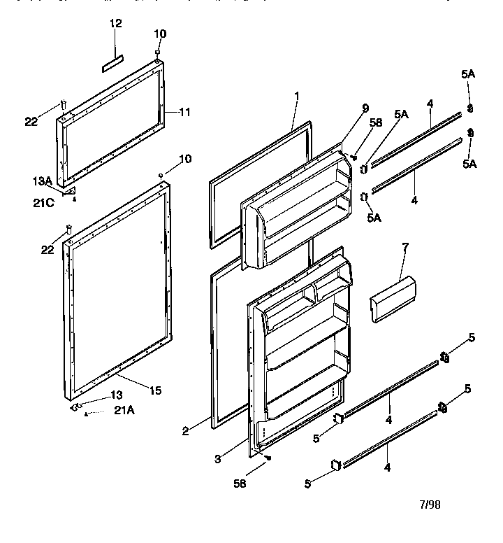 Kenmore 25336618892 door diagram