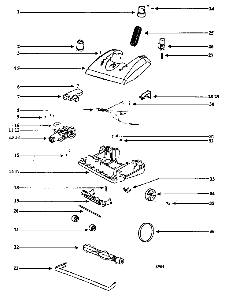 Eureka 5184AT base assembly diagram
