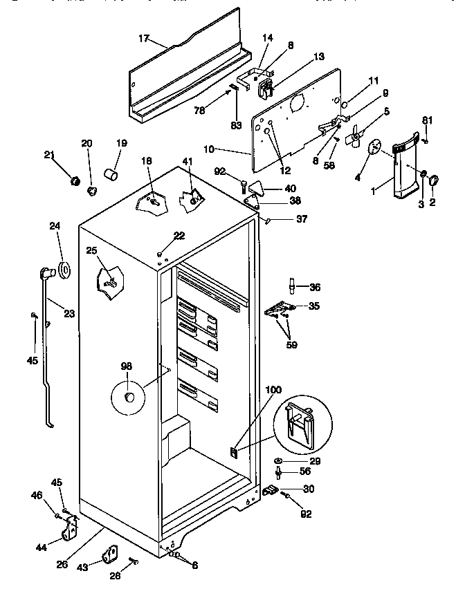 Kenmore 2539366106 cabinet diagram