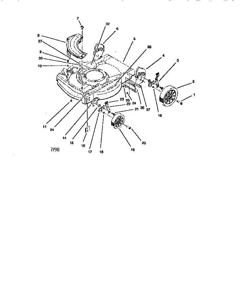 Lawn-Boy 10247-8900001 AND UP housing assembly diagram