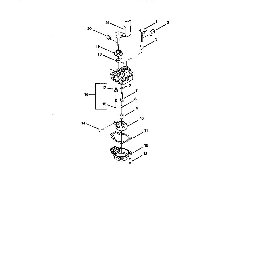 Lawn-Boy 10247-8900001 AND UP carburetor assembly diagram