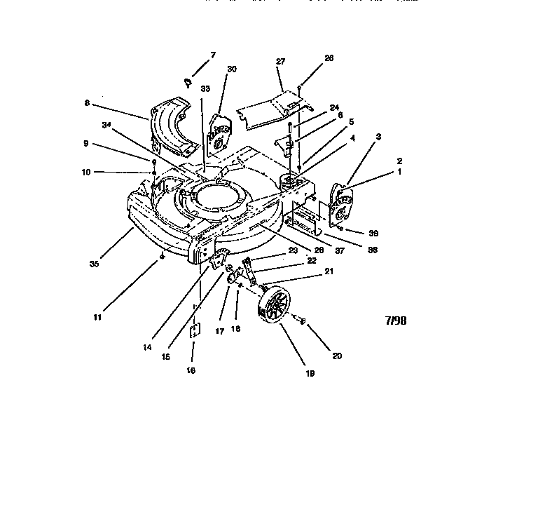 Lawn-Boy 10321-8900001 AND UP housing assembly diagram