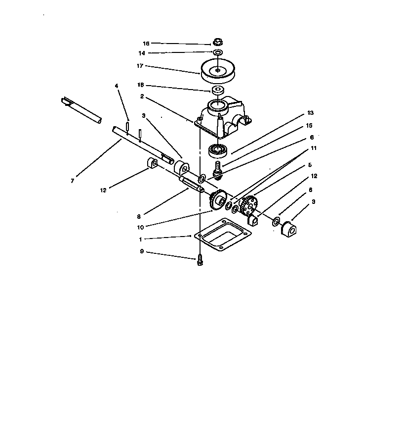 Lawn-Boy 10321-8900001 AND UP gear assembly diagram