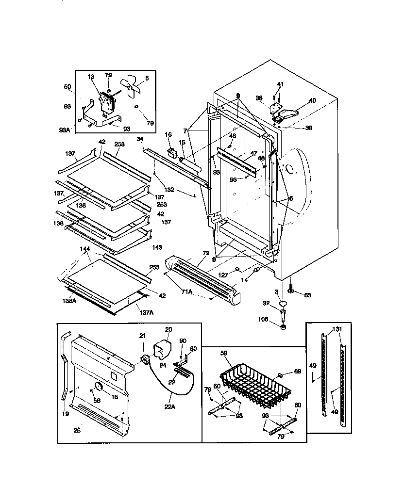 Kenmore 2539280851 cabinet diagram