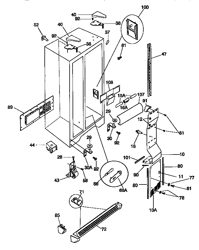 Kenmore 25358685894 cabinet diagram