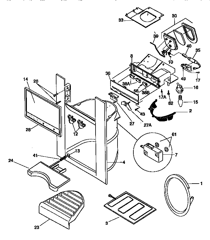 Kenmore 25358685894 dispenser diagram