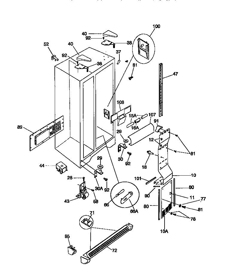 Kenmore 25358687894 cabinet diagram