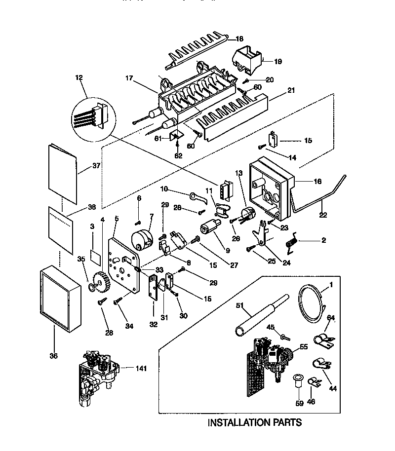Kenmore 25358687894 ice maker diagram