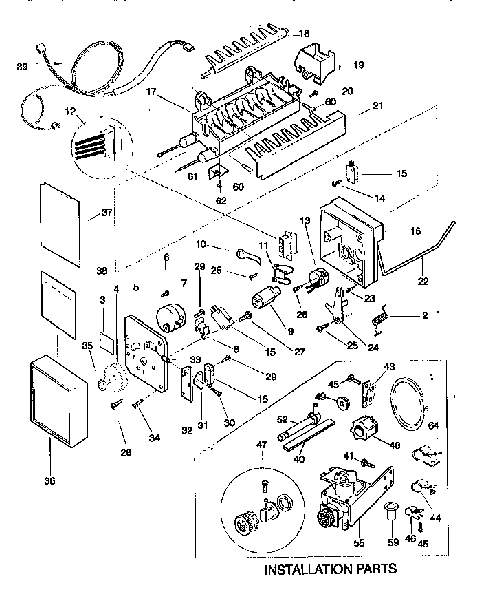 Kenmore 25378132891 icemaker diagram