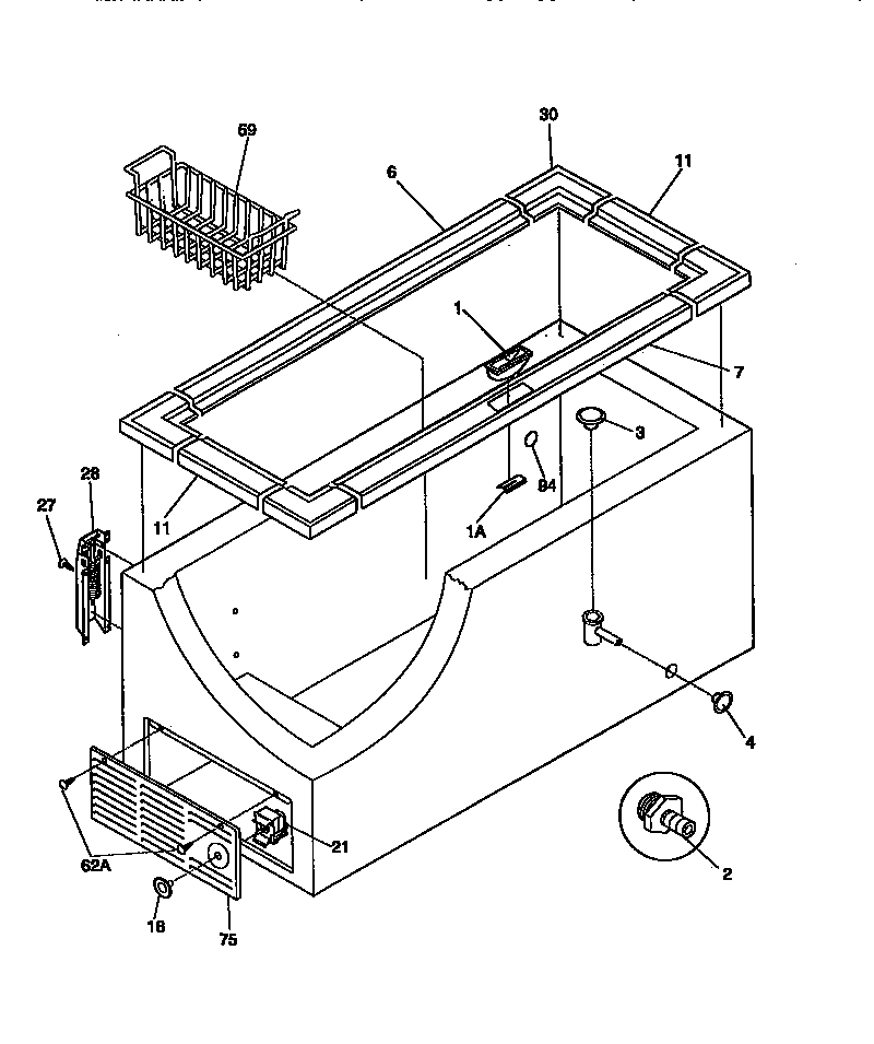 Kenmore 2539188210 cabinet diagram