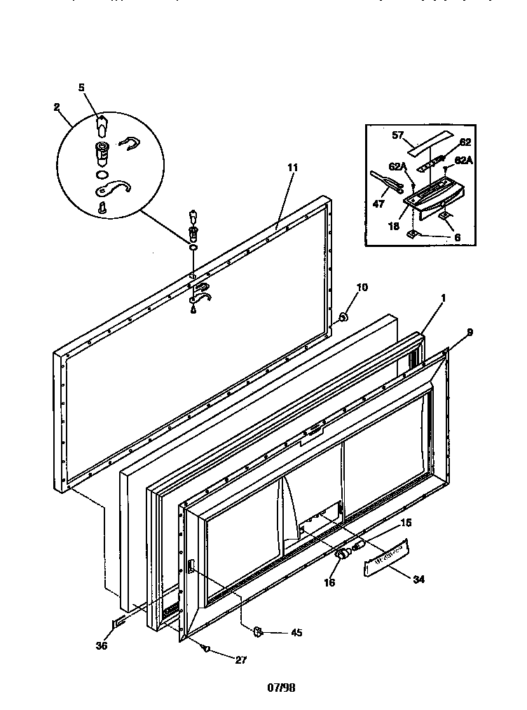 Kenmore 2539185510 door diagram