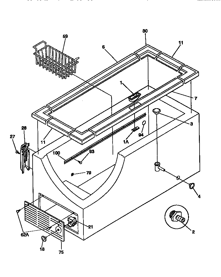 Kenmore 2539185510 cabinet diagram