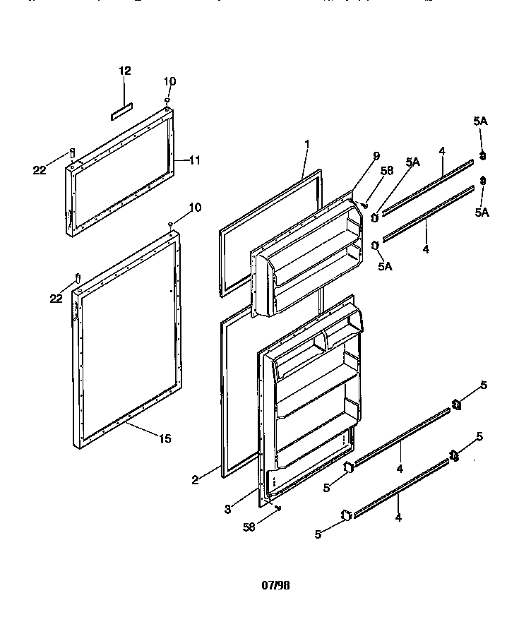 Kenmore 25336608892 door diagram