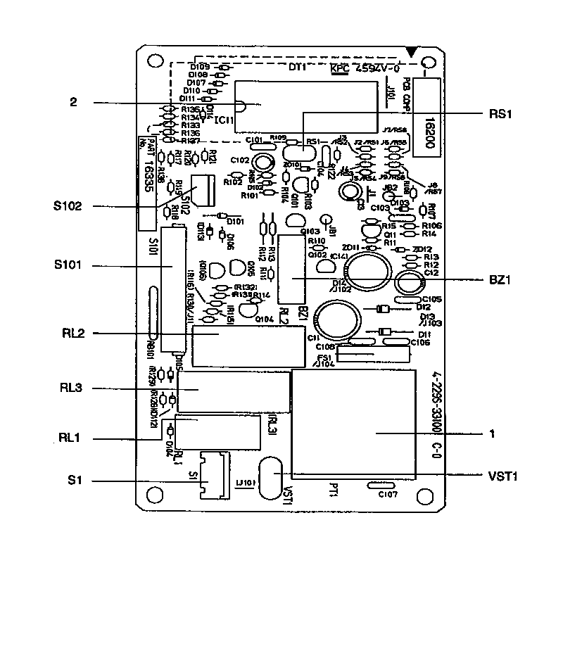 Kenmore 56568200791 power/control circuit board diagram