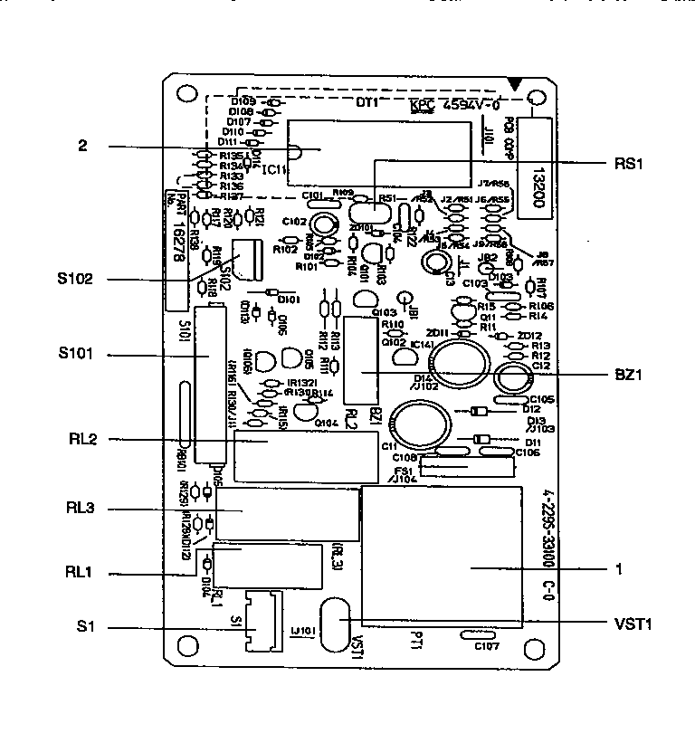Kenmore 56568421791 power and control circuit board diagram