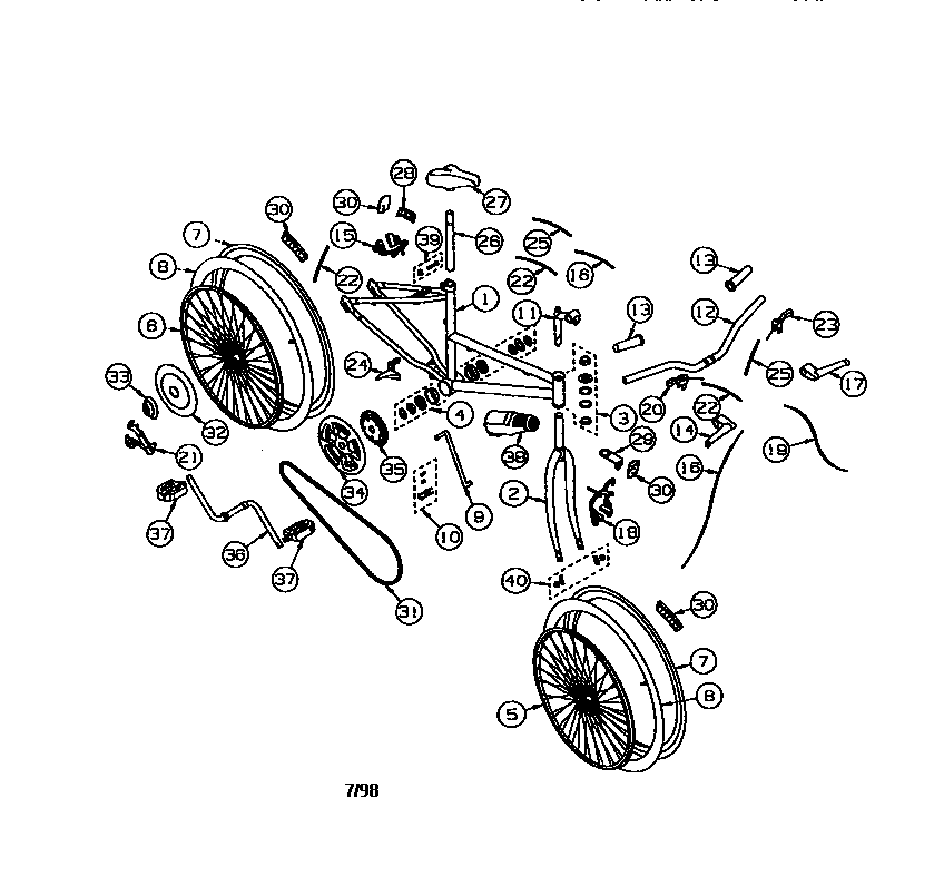 Huffy 16518 unit parts diagram