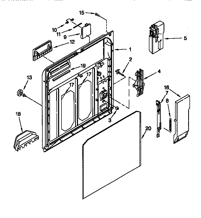 Kenmore 66516831791 inner door diagram