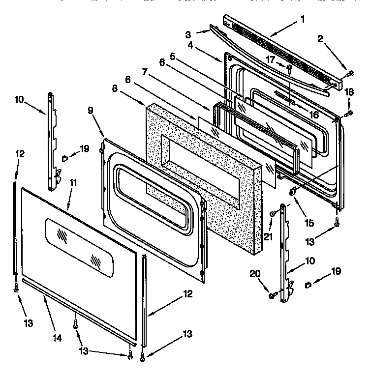 Whirlpool RF378PXGB0 door diagram