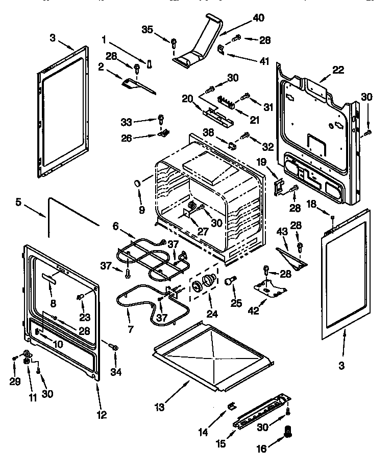 Whirlpool RF314PXGQ0 chassis diagram