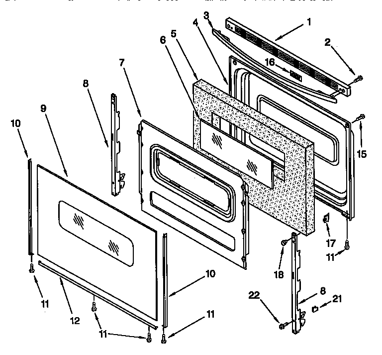 Whirlpool RF314PXGQ0 door diagram