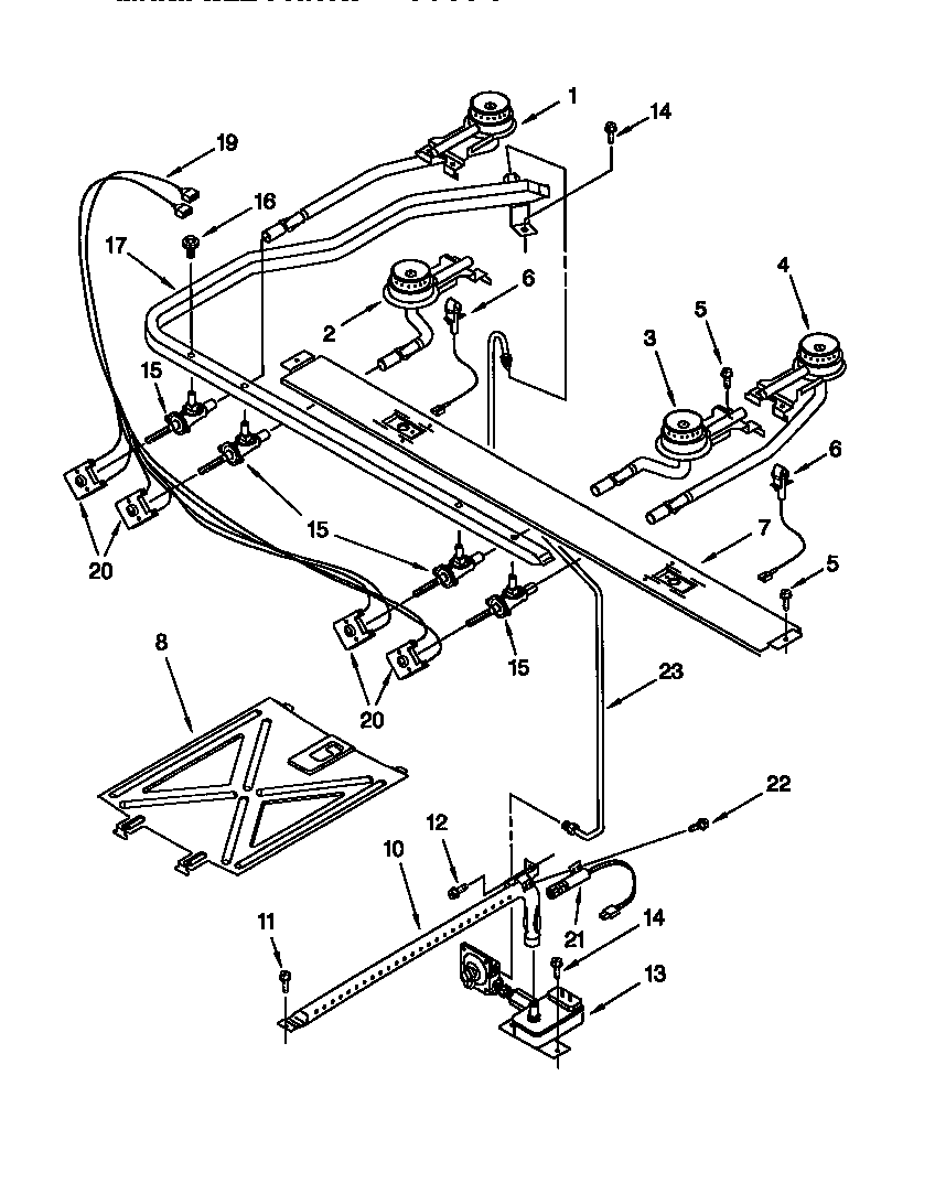 Whirlpool SF303PEGQ1 manifold diagram