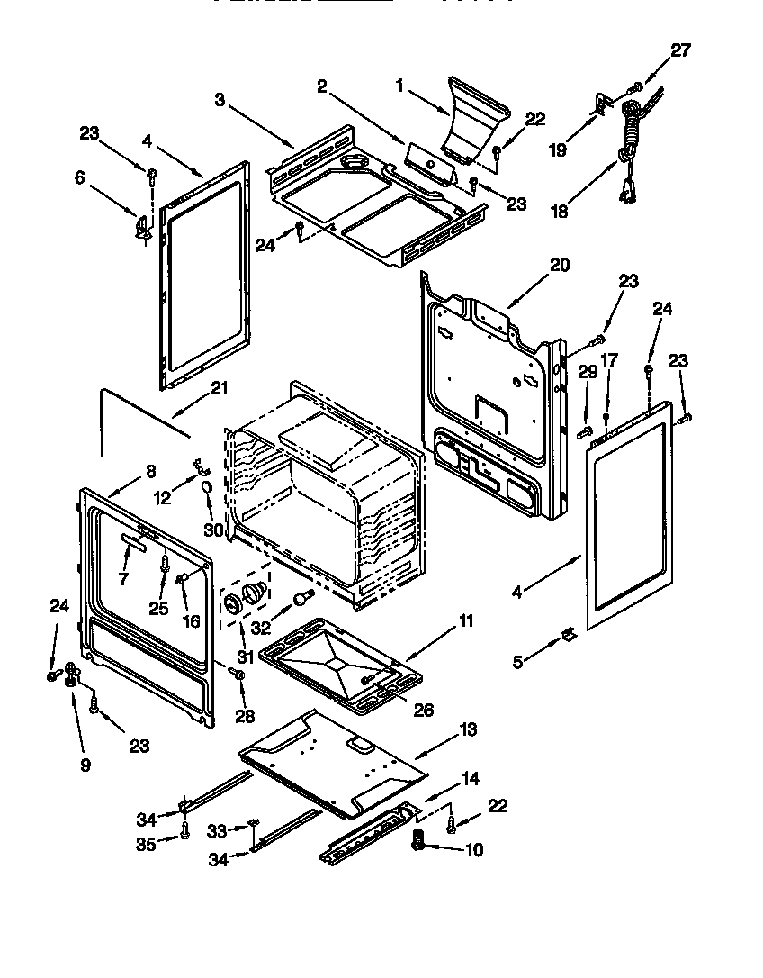 Whirlpool SF303PEGQ1 chassis diagram