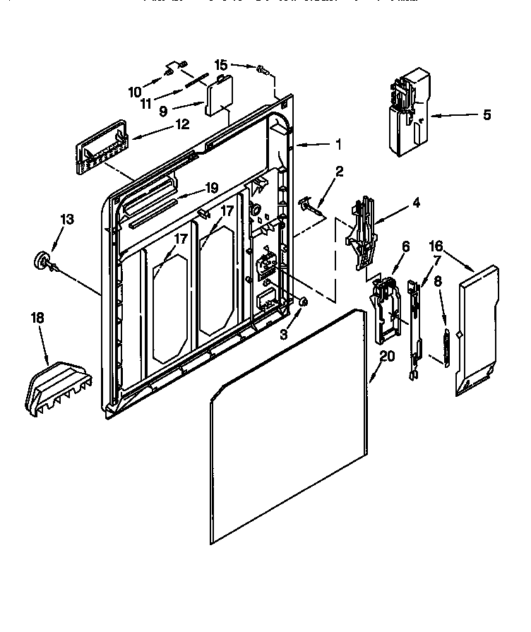 Kenmore 665773882 inner door diagram