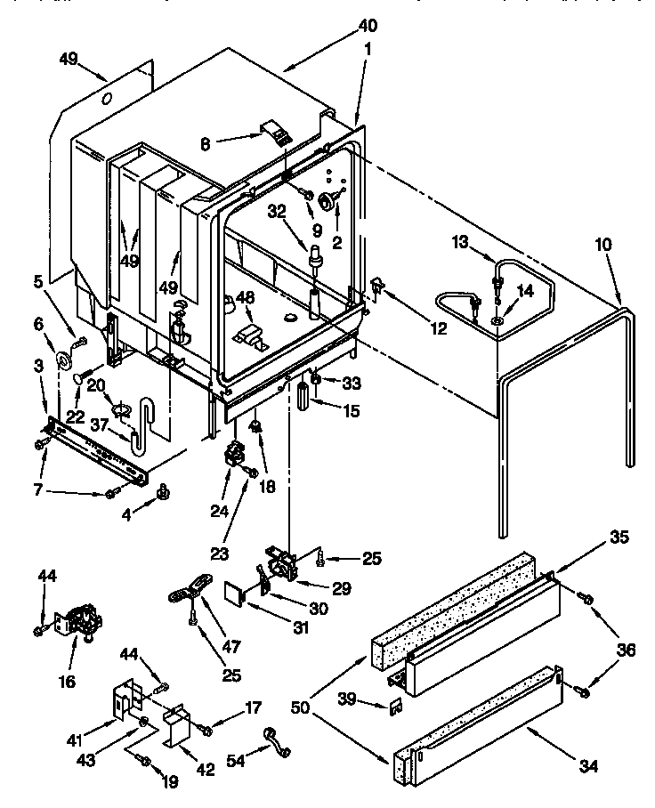 Kenmore 665773882 tub assembly diagram