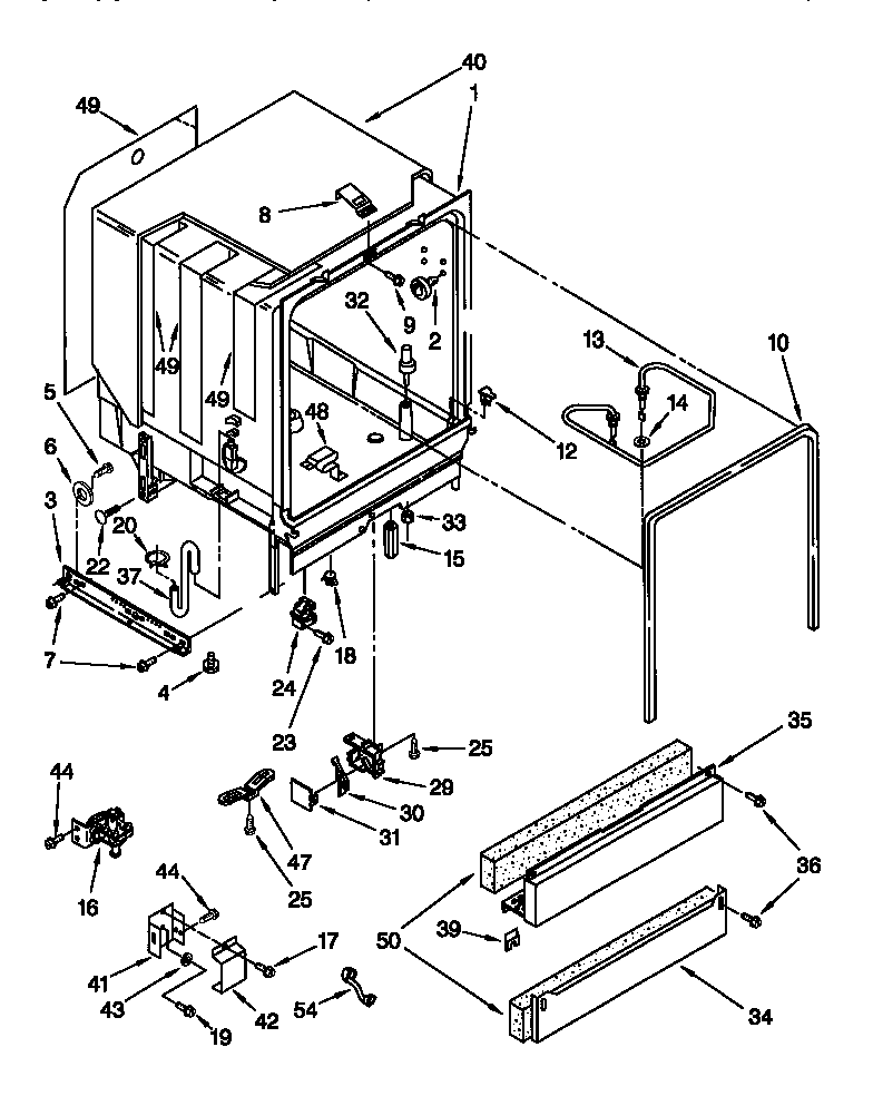 Kenmore 665773812 tub assembly diagram