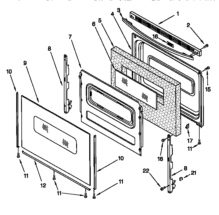 Whirlpool RF315PXGN0 door diagram