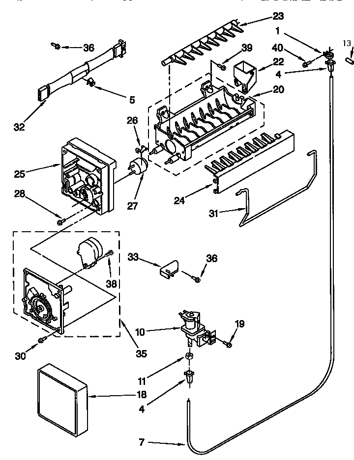 Whirlpool GT22DMXGB00 icemaker diagram