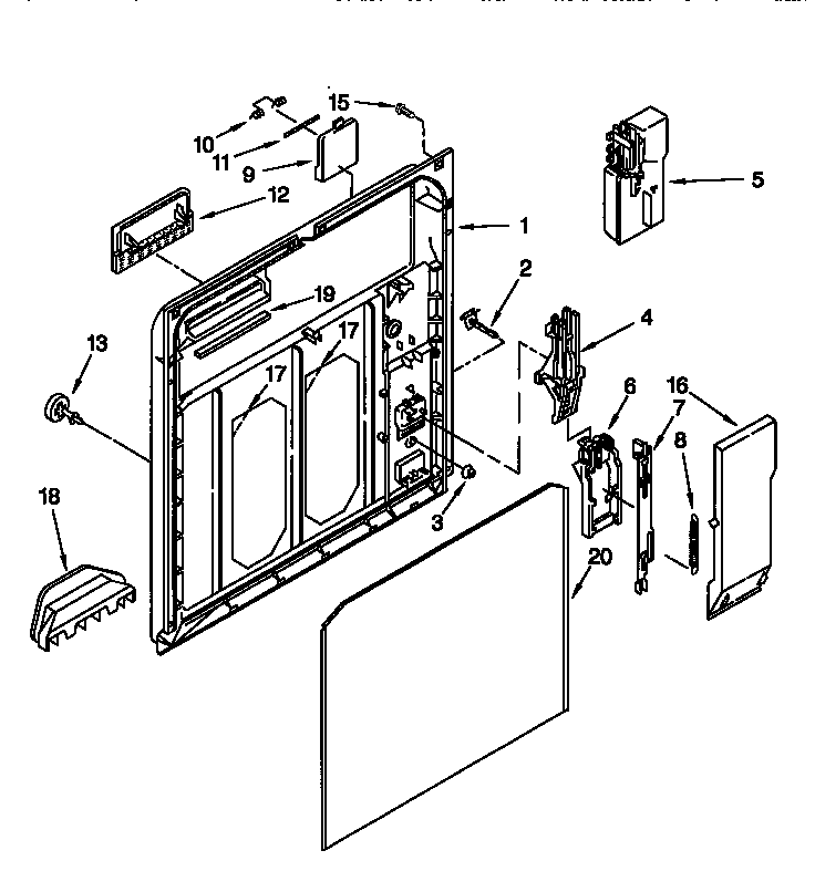 Kenmore 66517698792 inner door diagram