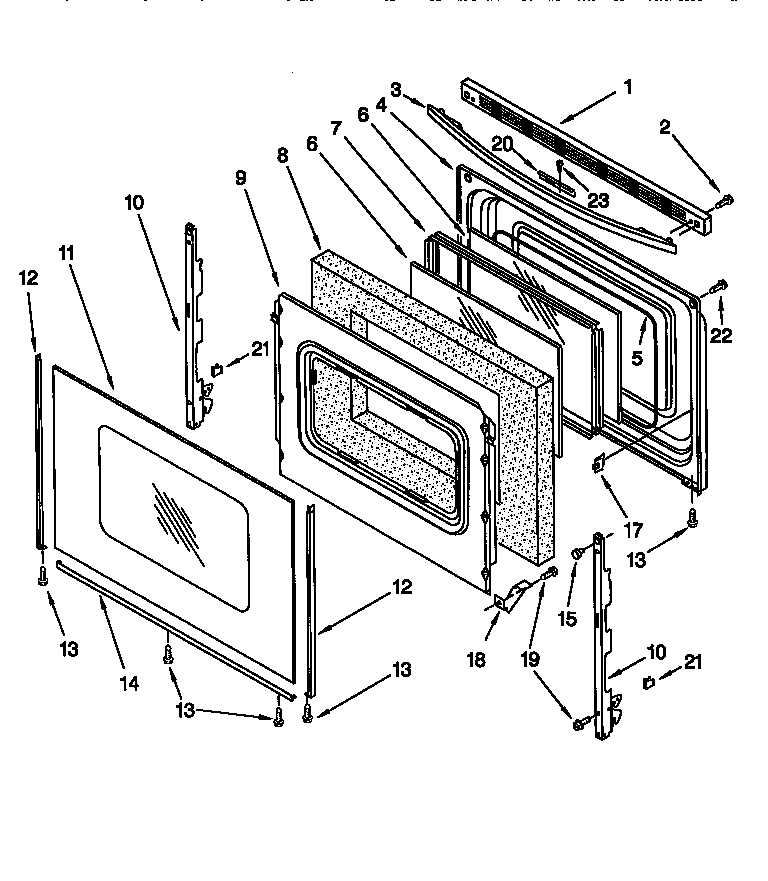 Whirlpool RF387LXGN0 door diagram