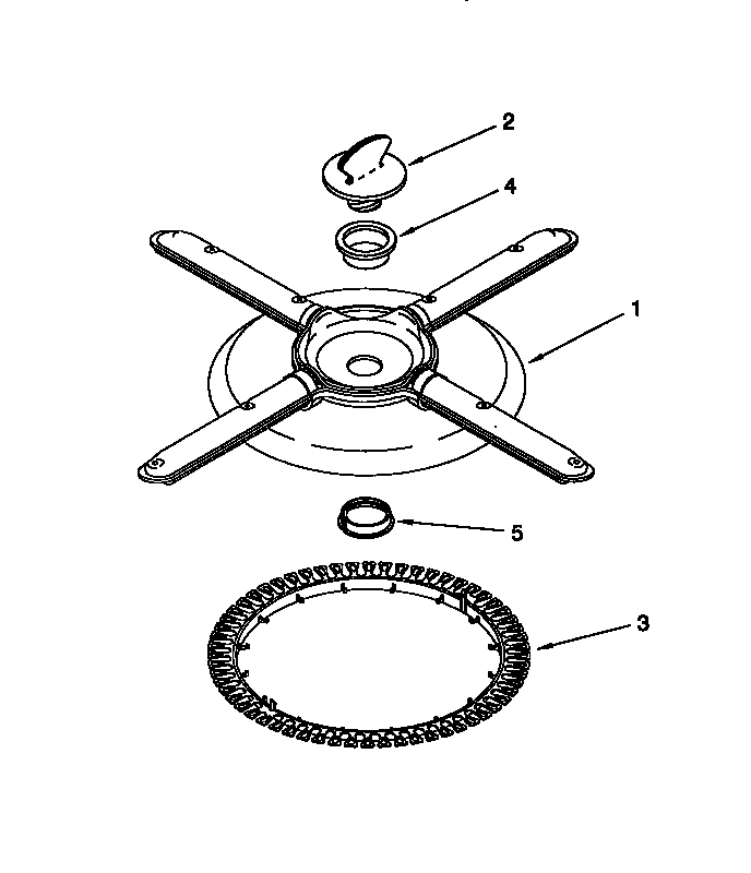 KitchenAid KUDI24SEBL4 lower washarm and strainer diagram