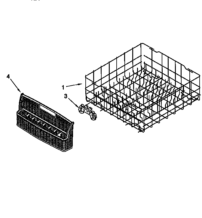 KitchenAid KUDI24SEBL4 lower rack diagram