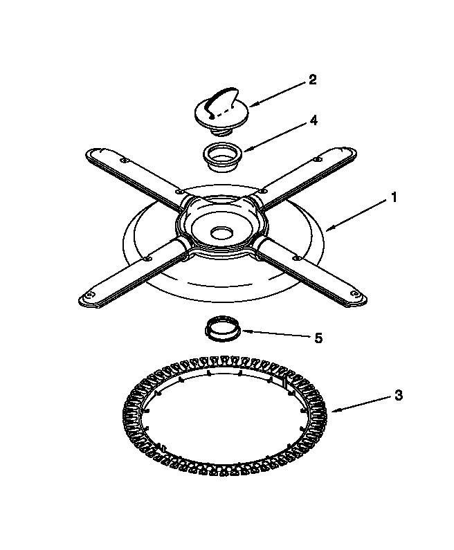 KitchenAid KUDS24SEWH4 lower washarm and strainer diagram