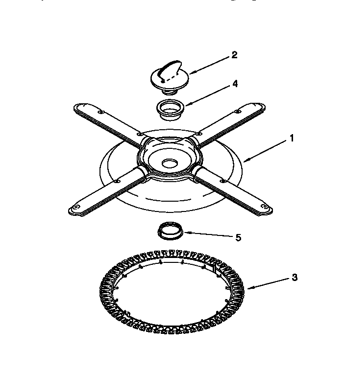 KitchenAid KUDR24SEWH4 lower washarm and strainer diagram