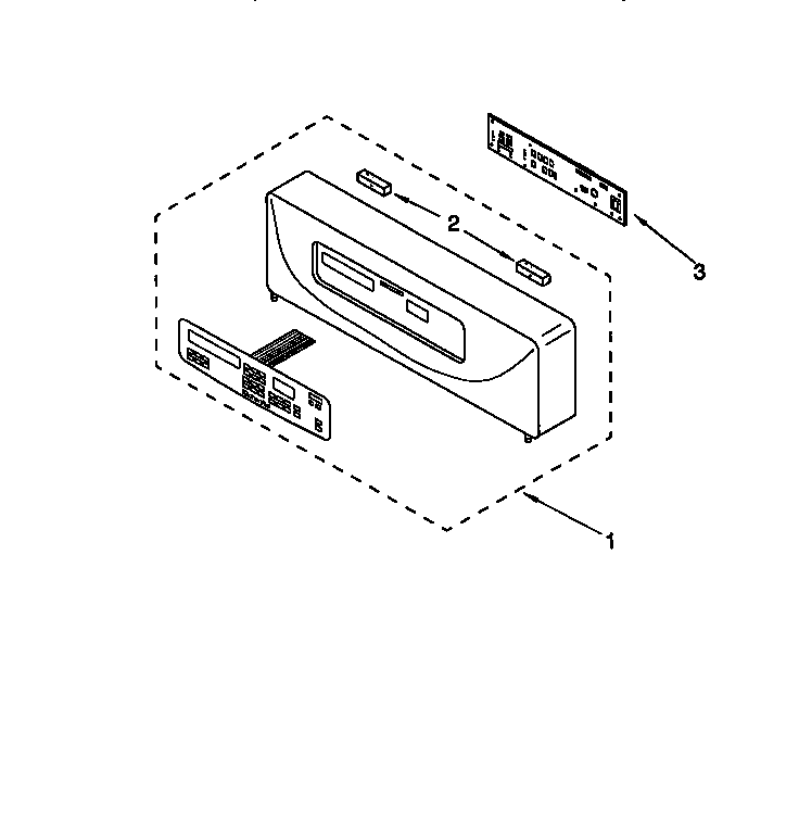 KitchenAid KEBS277DBL3 control panel diagram