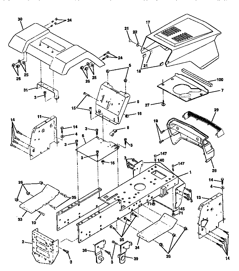 Craftsman 917258514 chassis and enclosures diagram