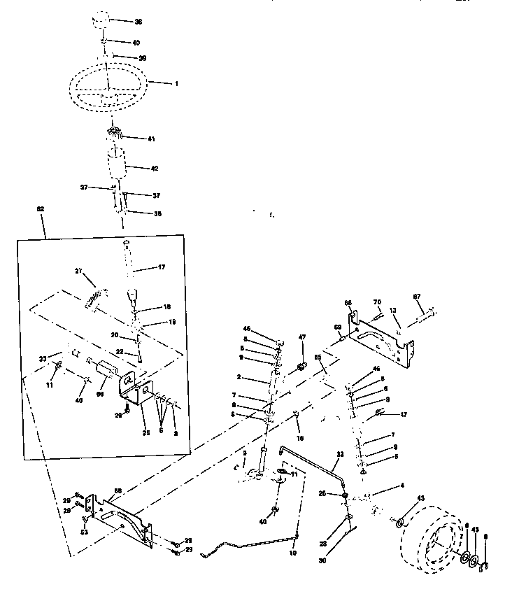 Craftsman 917258514 steering assembly diagram