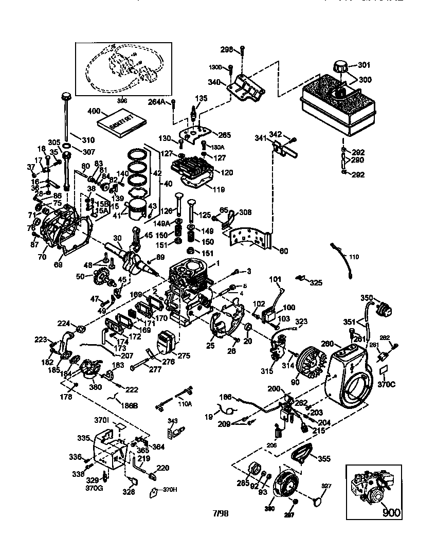 Craftsman 247888510 engine 143.999005 diagram