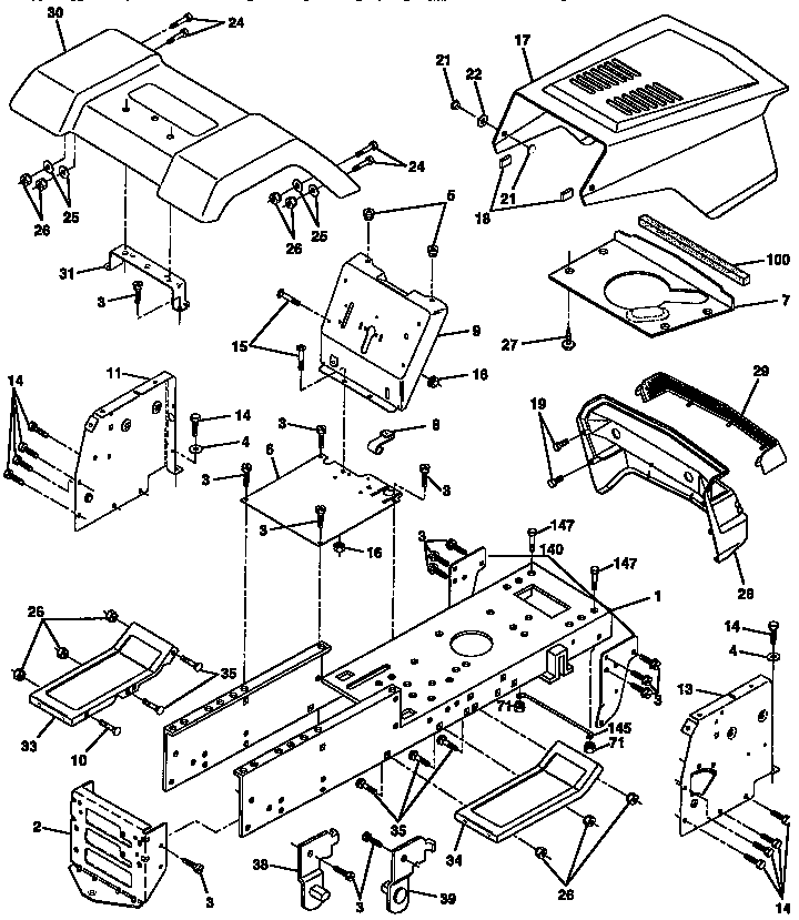 Craftsman 917258513 chassis and enclosures diagram