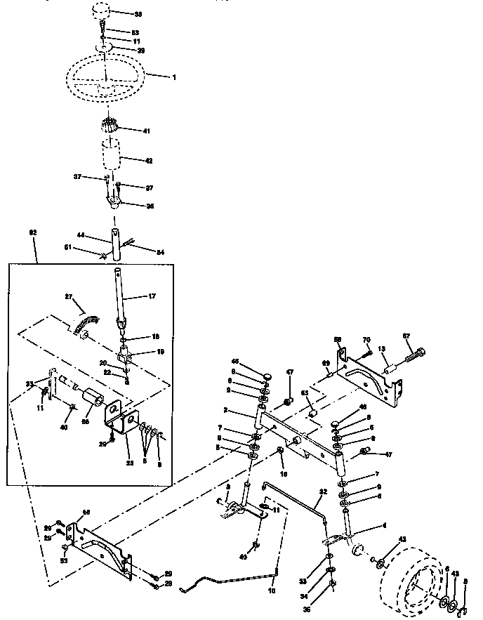 Craftsman 917258513 steering assembly diagram