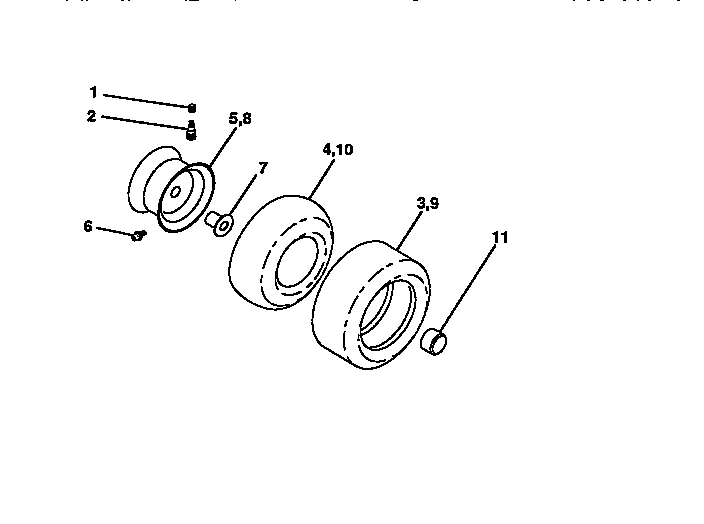 Craftsman 917258513 wheels and tires diagram