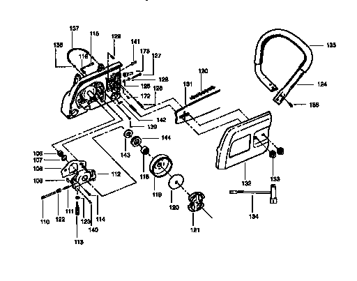 Craftsman 358351242 handle assembly diagram