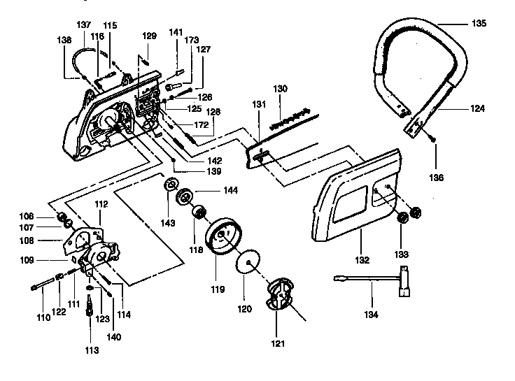Craftsman 358351240 handle assembly diagram