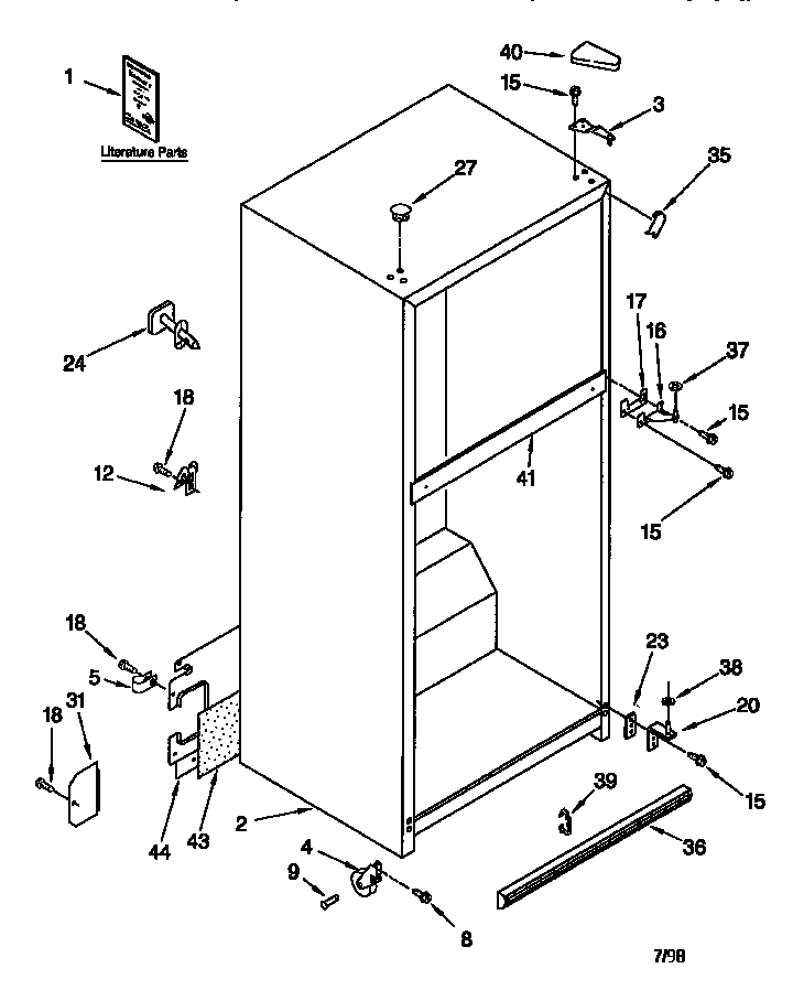 Kenmore 10678817890 cabinet diagram