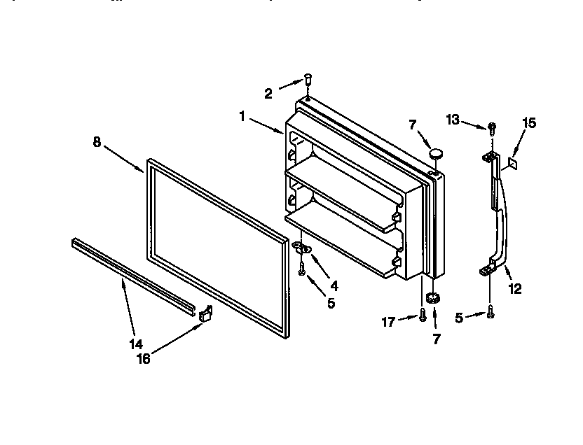 Kenmore 10678817890 freezer door diagram